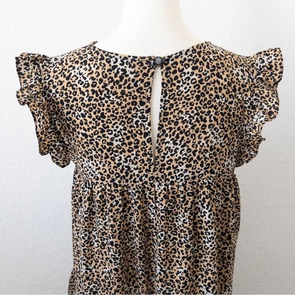 ASOS Design Leopard Print Tiered Maxi Dress Women’s Size 6 - Picture 7 of 9
